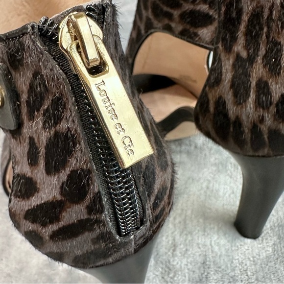 Louise Et Cie Lo-Zamia size 7 women’s heel animal print great preowned - Picture 4 of 10